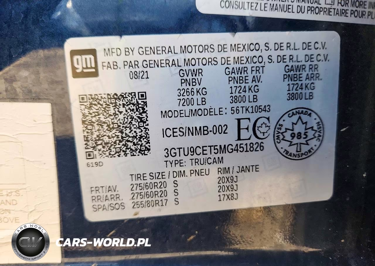 2021 GMC Sierra K1500 Elevation VIN:3GTU9CET5MG451826 - 12