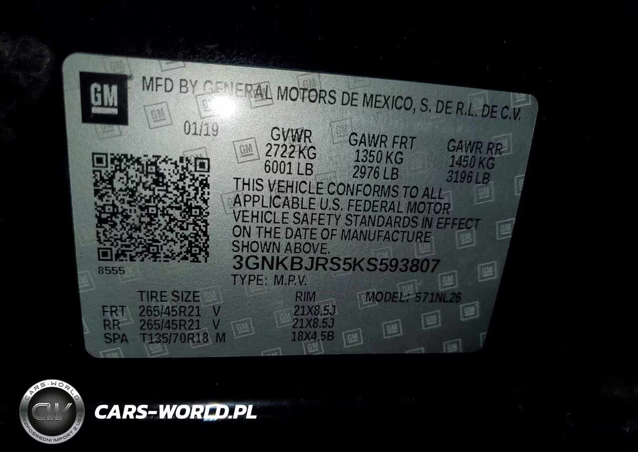 2019 Chevrolet Blazer Rs VIN:3GNKBJRS5KS593807 - 13