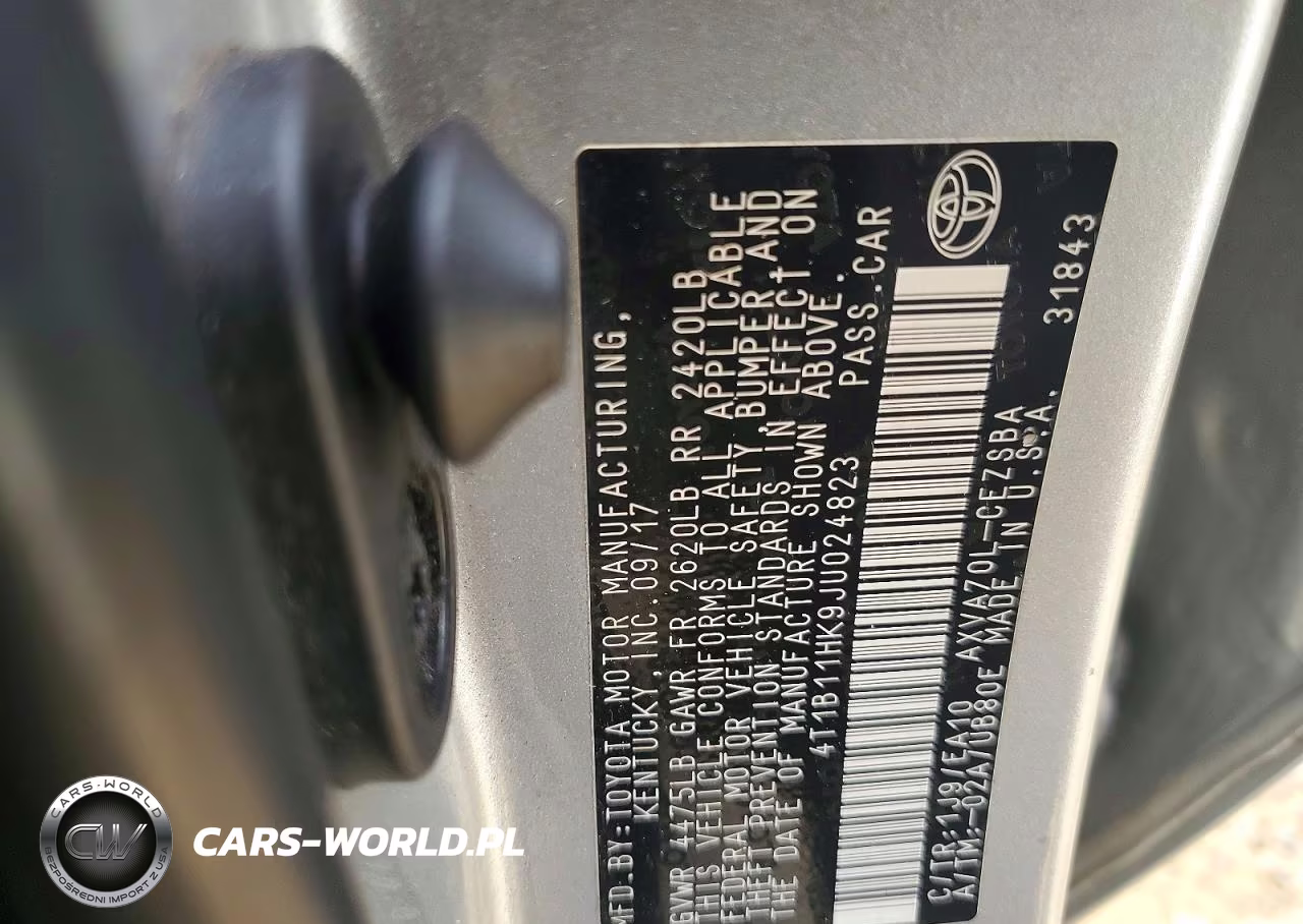 2018 Toyota Camary VIN:4T1B11HK9JU024823 - 12