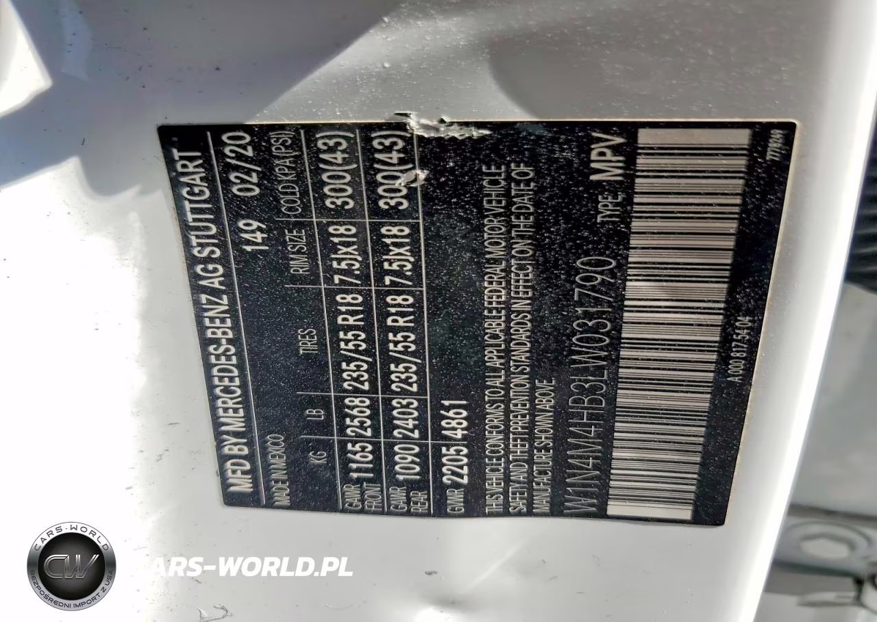 2020 Mercedes-Benz Glb 250 4Matic VIN:W1N4M4HB3LW031790 - 13