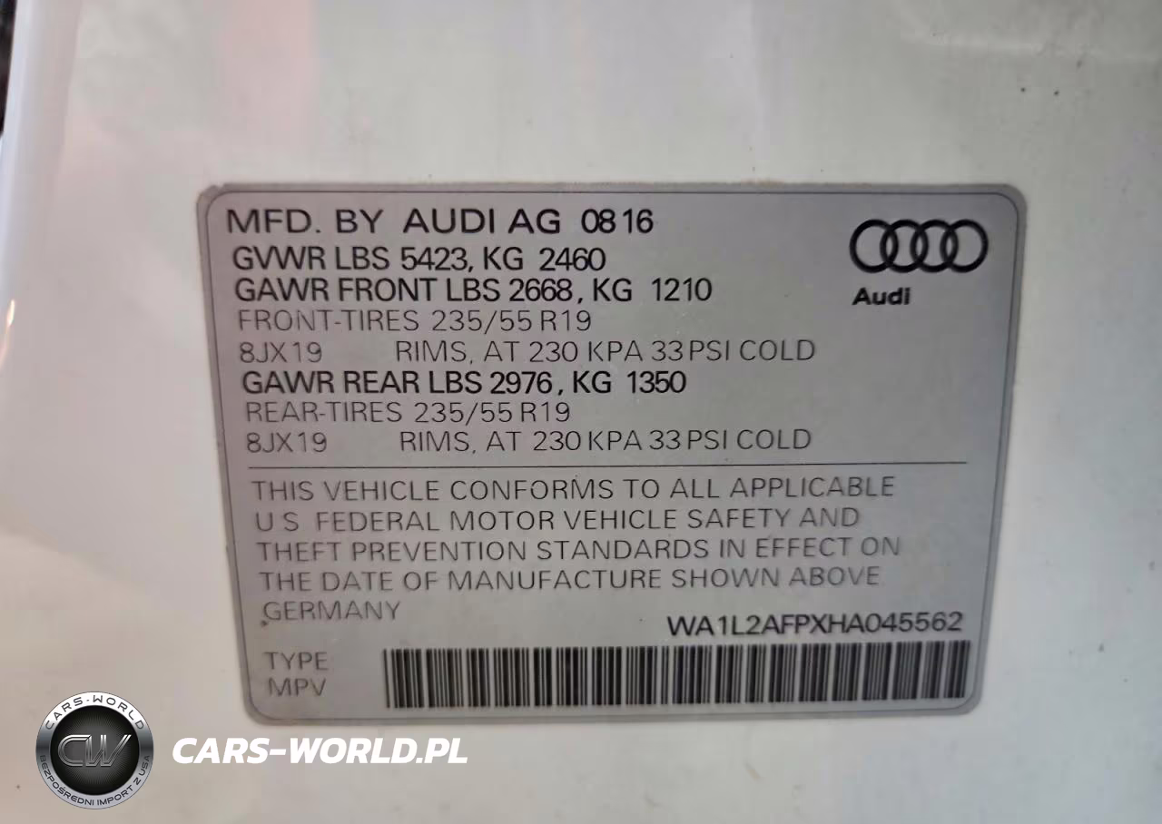 2017 Audi Q5 Premium Plus VIN:WA1L2AFPXHA045562 - 13