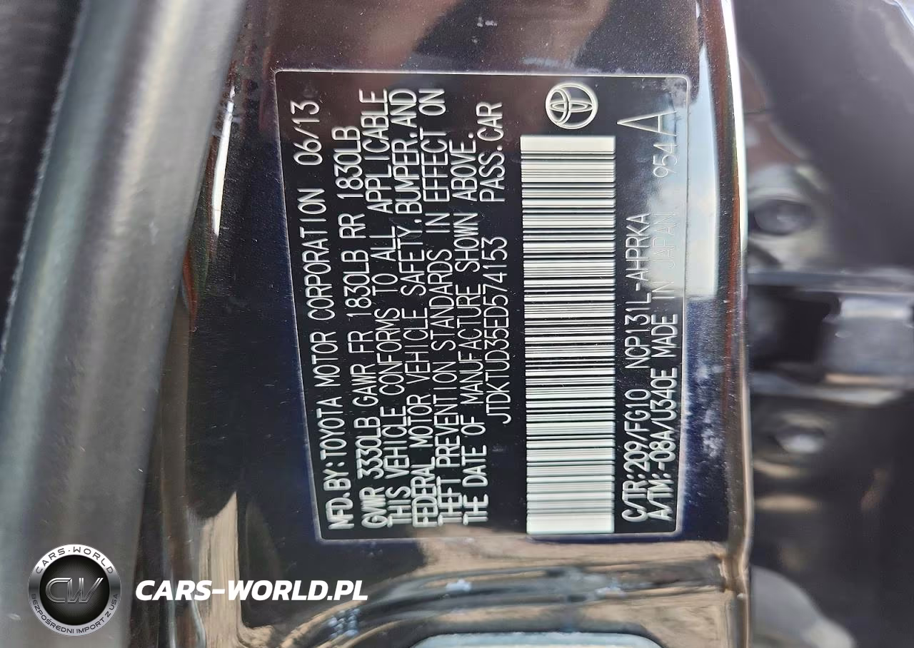 2014 Toyota Yaris 5-Door Le VIN:JTDKTUD35ED574153 - 12