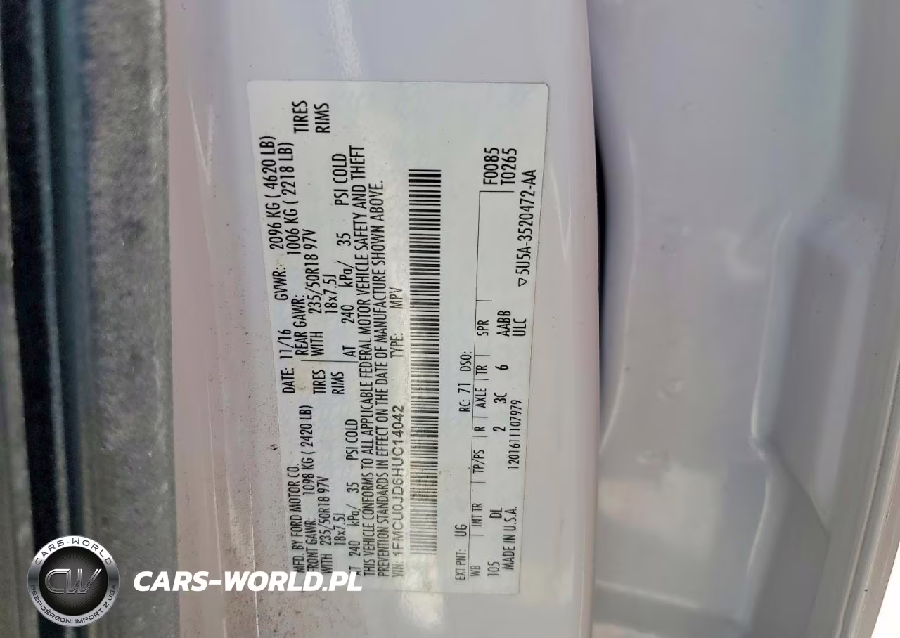 2017 Ford Escape Titanium VIN:1FMCU0JD6HUC14042 - 13