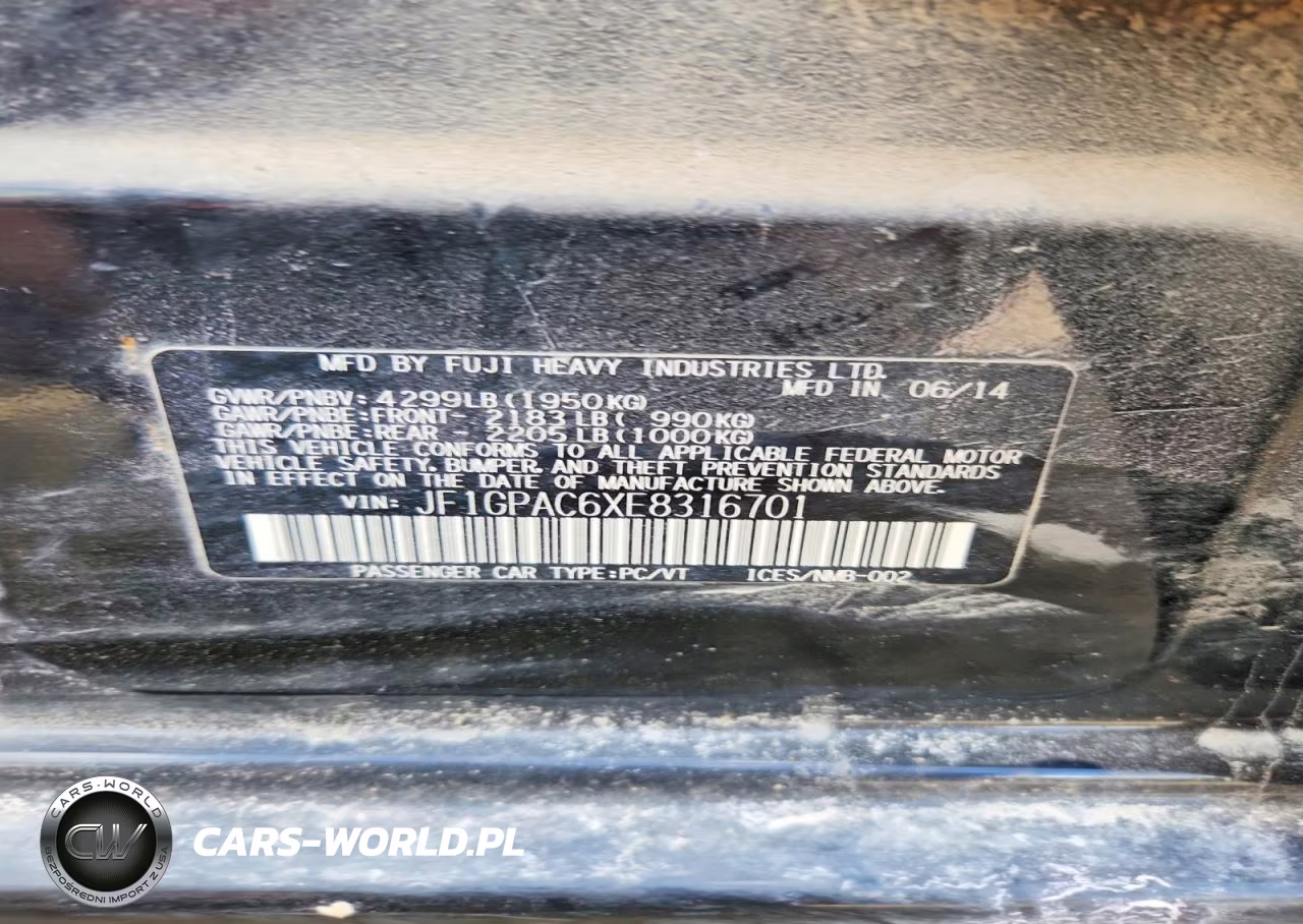 2014 Subaru Impreza Premium VIN:JF1GPAC6XE8316701 - 13
