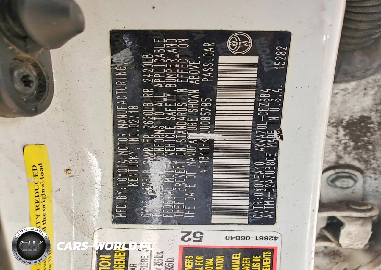 2018 Toyota Camry Se VIN:4T1B11HK2JU085785 - 12