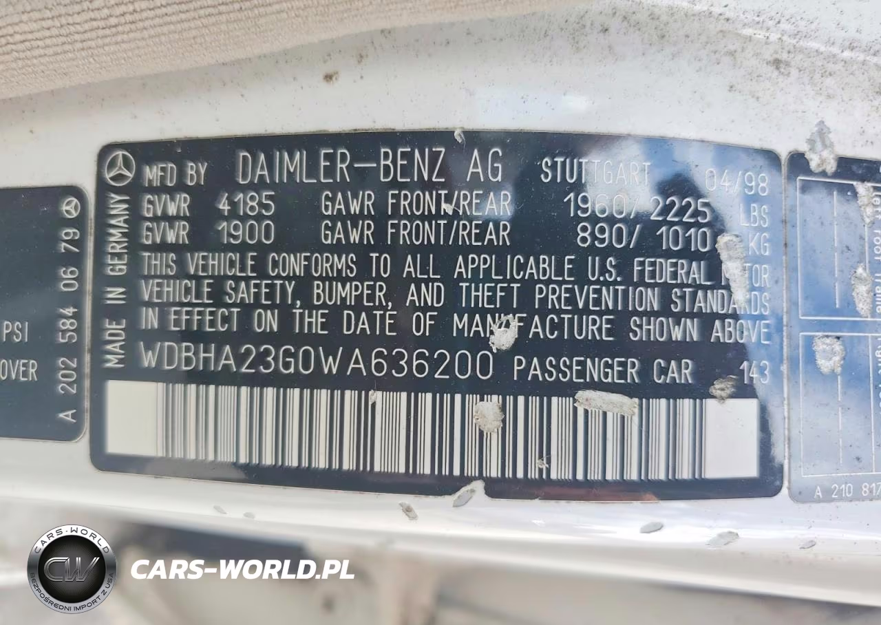 1998 Mercedes-Benz C 230 VIN:WDBHA23G0WA636200 - 12