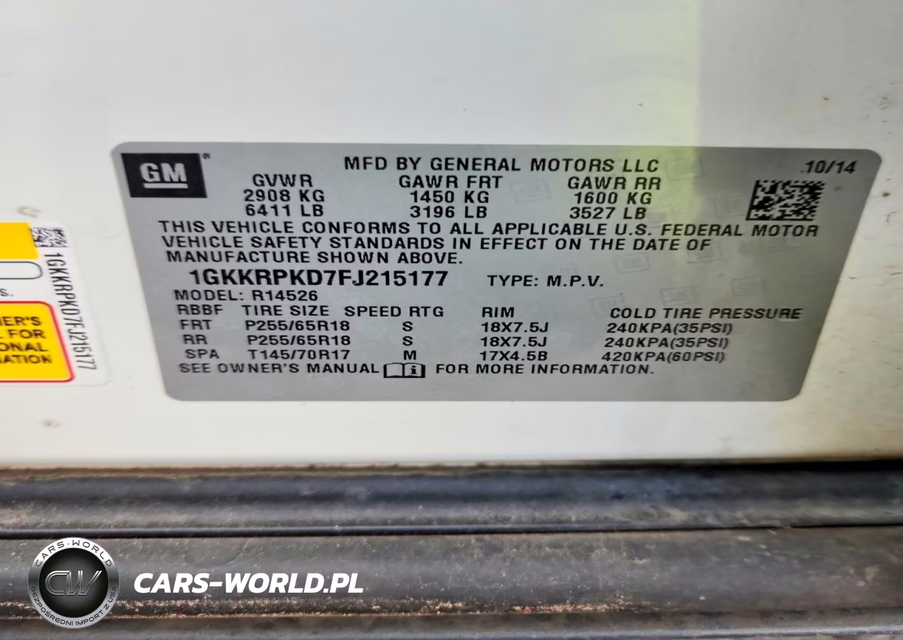 2015 GMC Acadia Sle VIN:1GKKRPKD7FJ215177 - 13