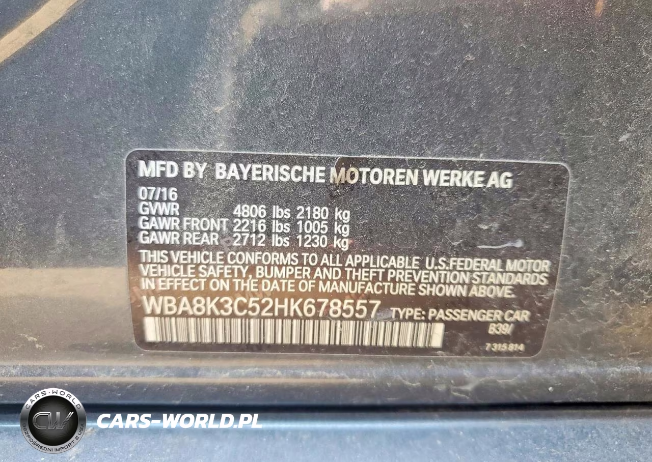 2017 BMW 330 Xi VIN:WBA8K3C52HK678557 - 12
