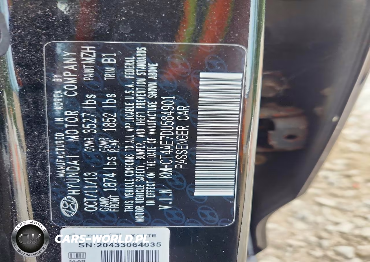 2013 Hyundai Accent Gls VIN:KMHCT4AE7DU584901 - 12