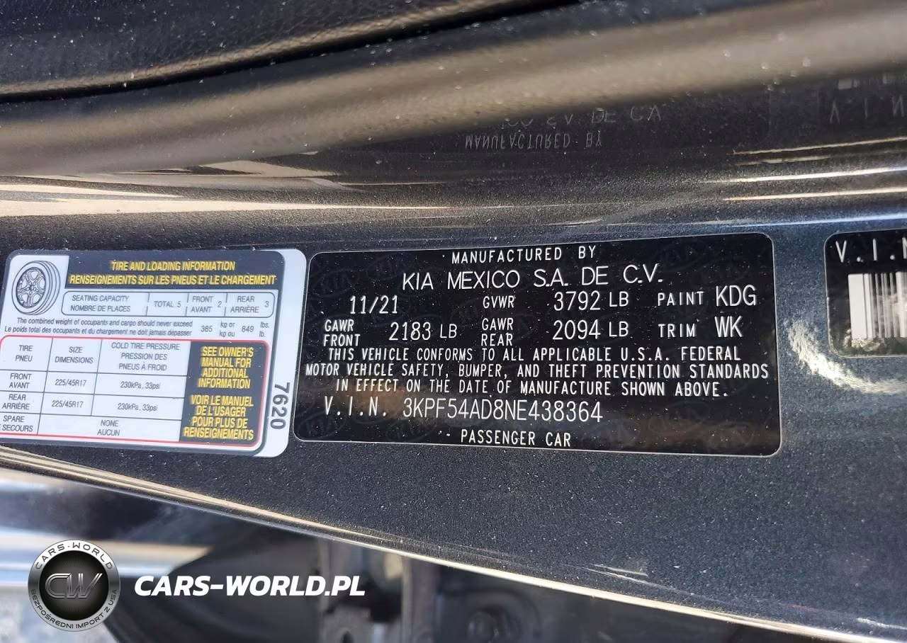 2022 Kia Forte Gt Line VIN:3KPF54AD8NE438364 - 13
