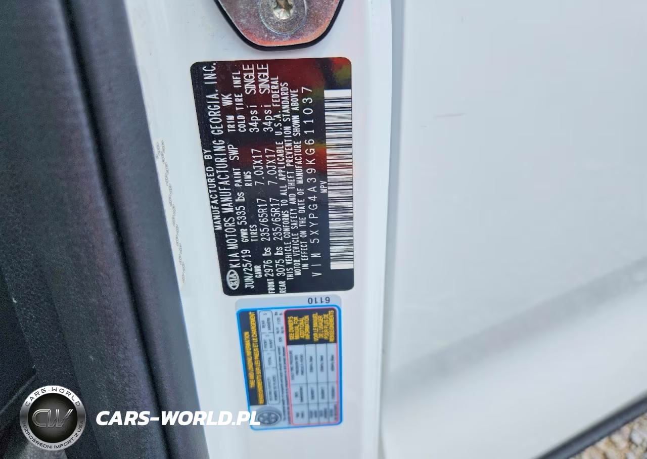 2019 Kia Sorento VIN:5XYPG4A39KG611037 - 13