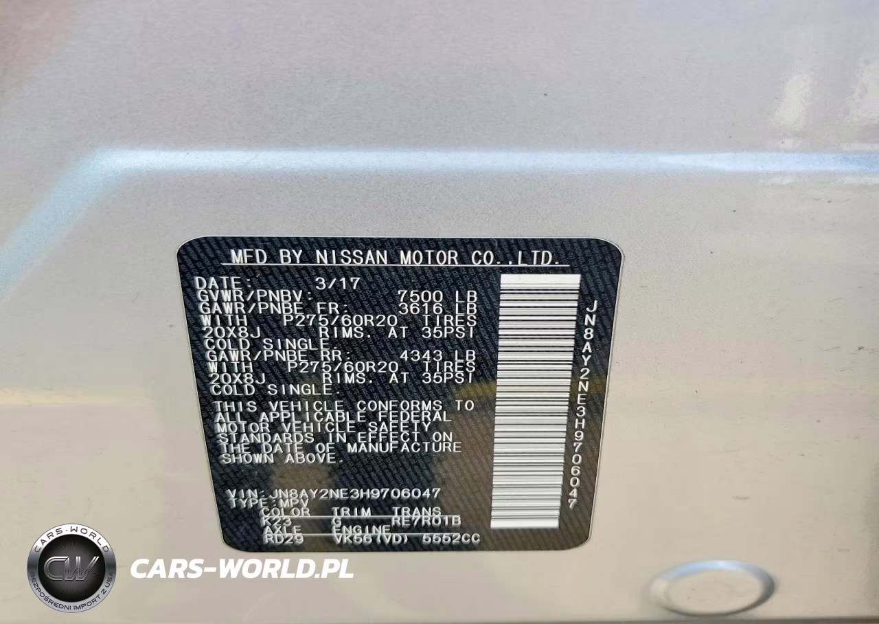 2017 Nissan Armada Platinum VIN:JN8AY2NE3H9706047 - 13