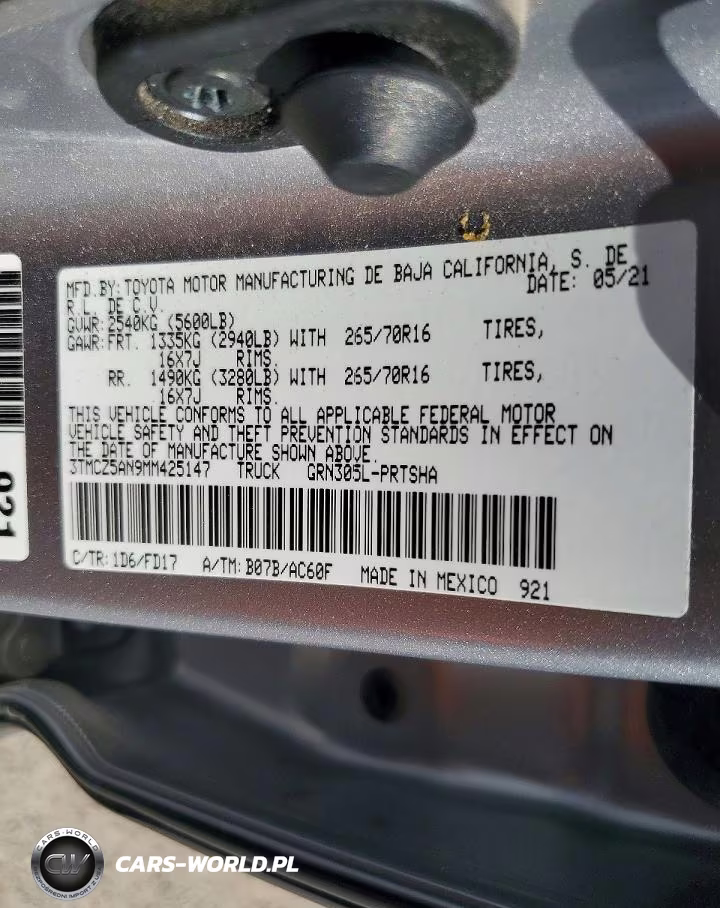 2021 Toyota Tacoma Trd Off-Road VIN:3TMCZ5AN9MM425147 - 13