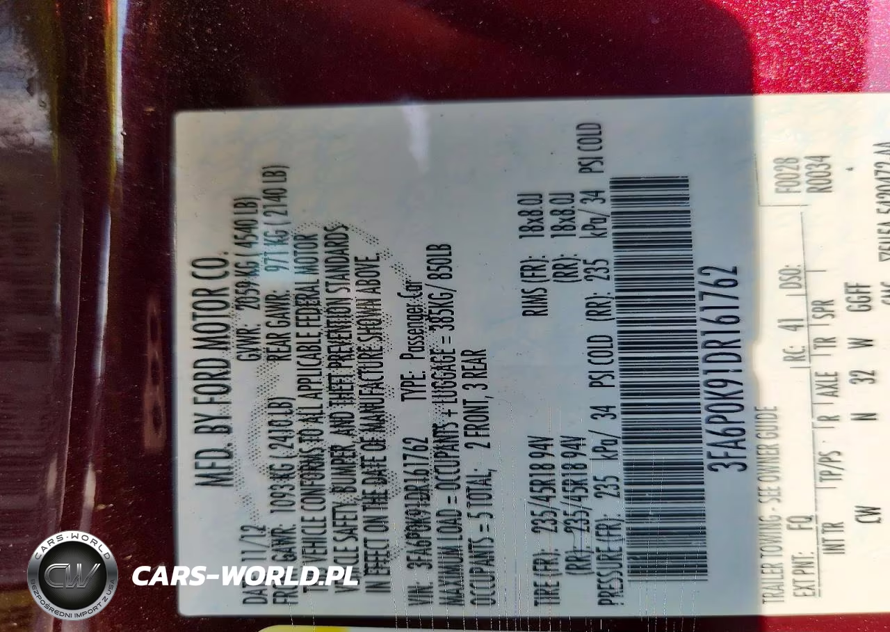2013 Ford Fusion Titanium VIN:3FA6P0K91DR161762 - 12