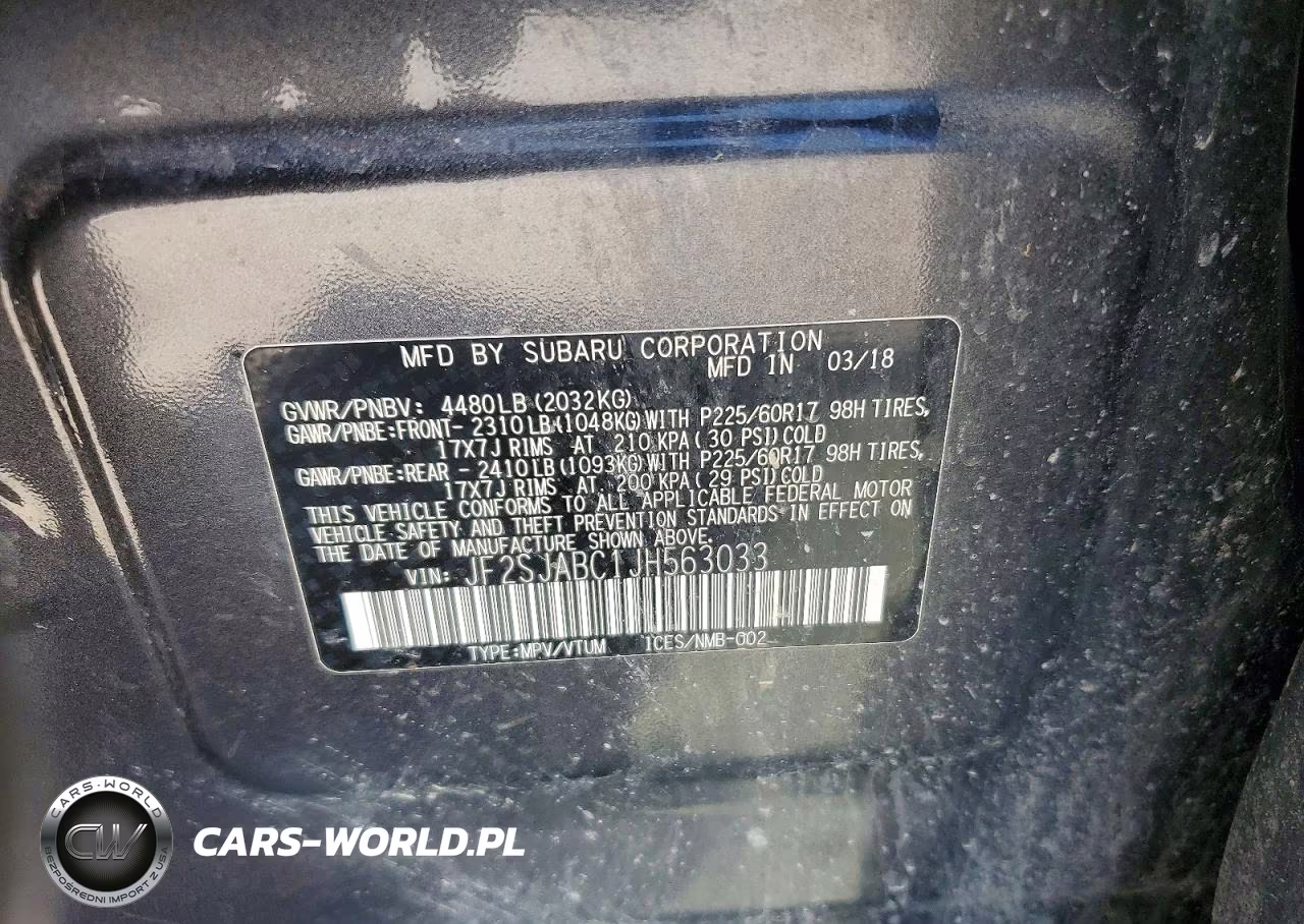 2018 Subaru Forester 2.5I VIN:JF2SJABC1JH563033 - 14