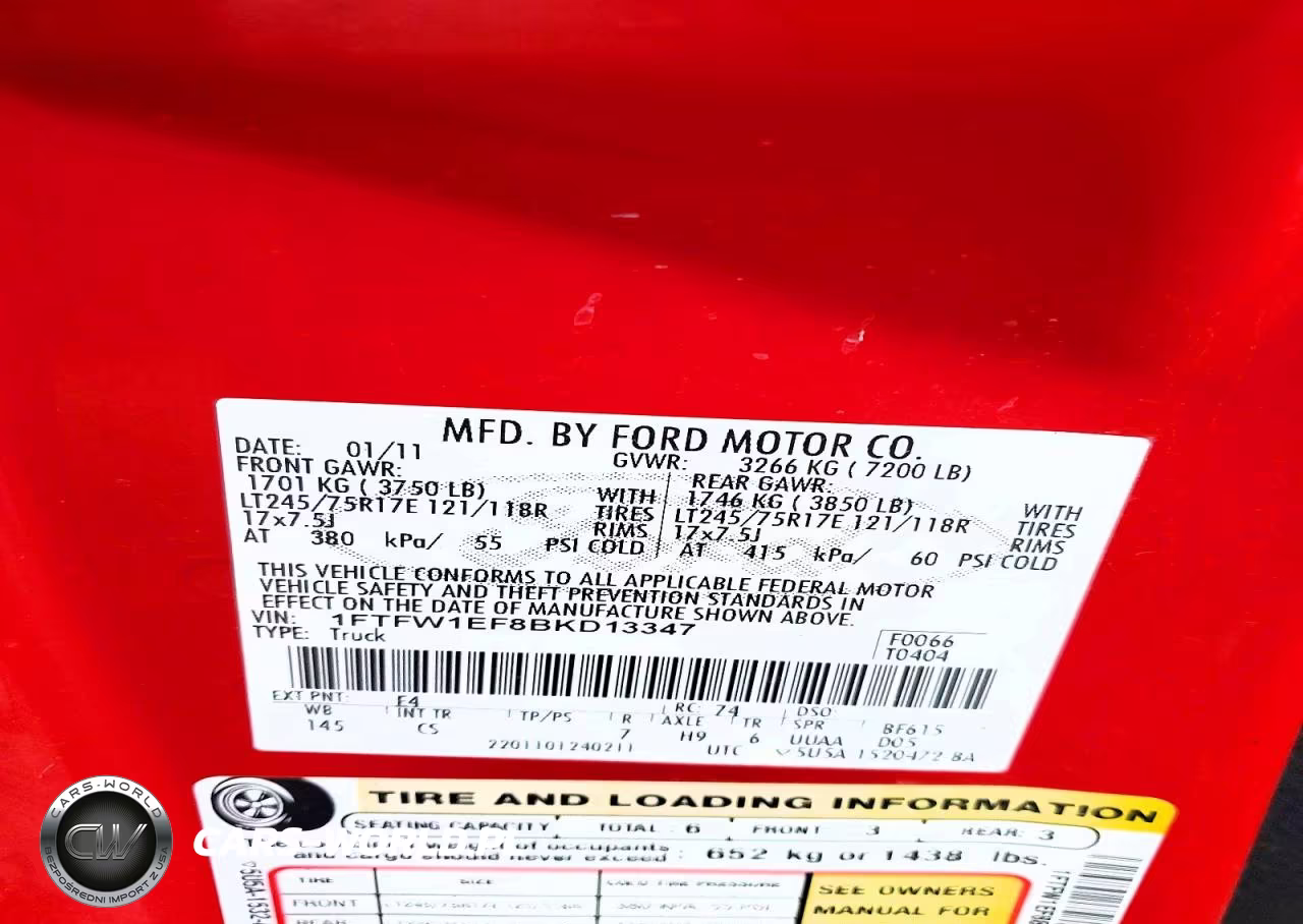 2011 Ford F150 Supercrew VIN:1FTFW1EF8BKD13347 - 12