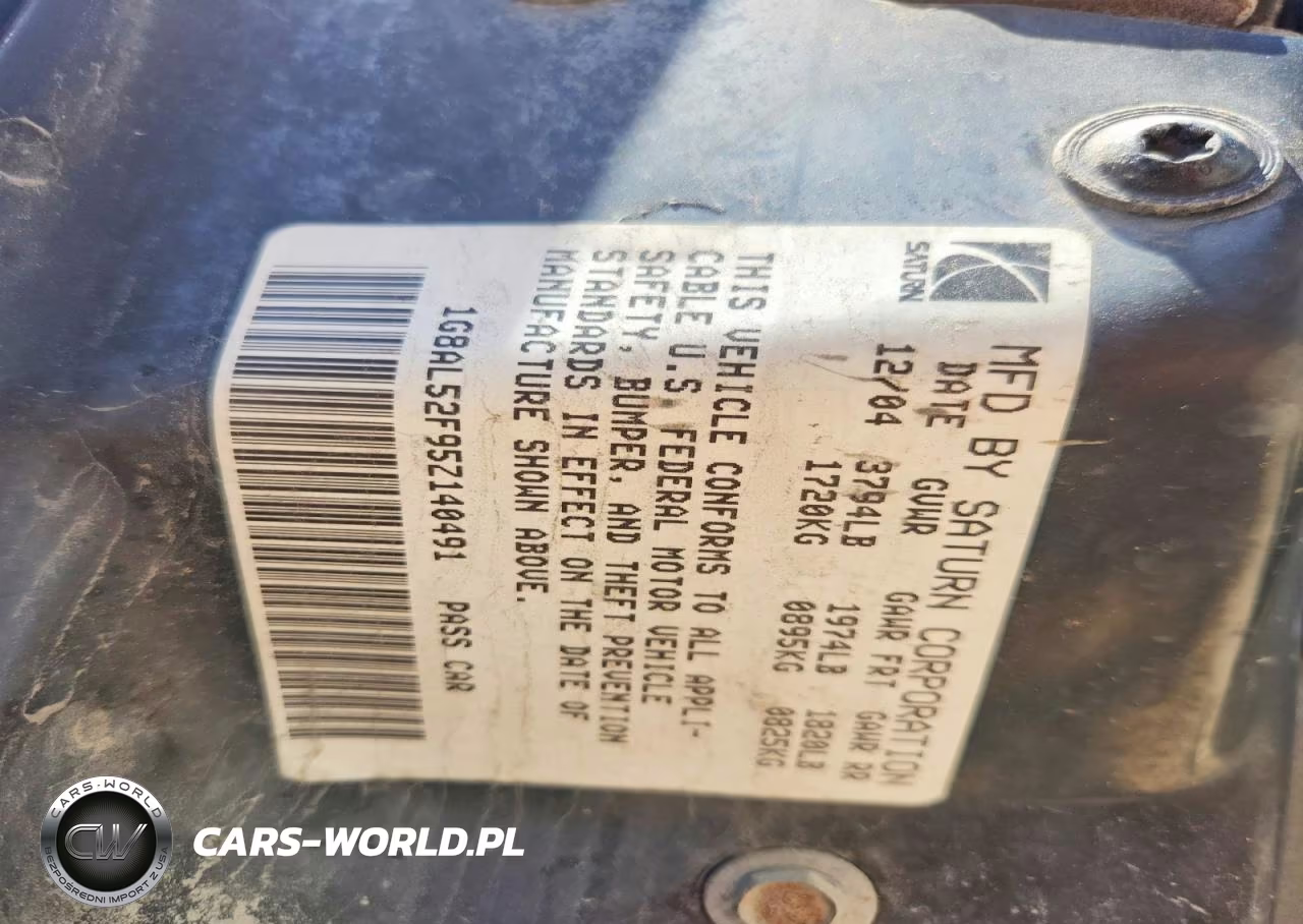 2005 Saturn Ion Level 3 VIN:1G8AL52F95Z140491 - 12