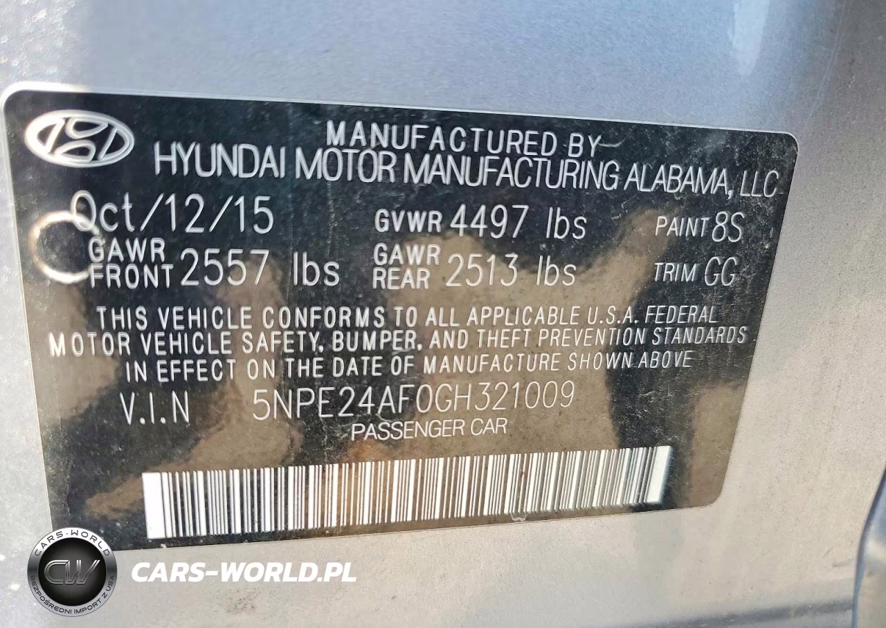 2016 Hyundai Sonata Se VIN:5NPE24AF0GH321009 - 12
