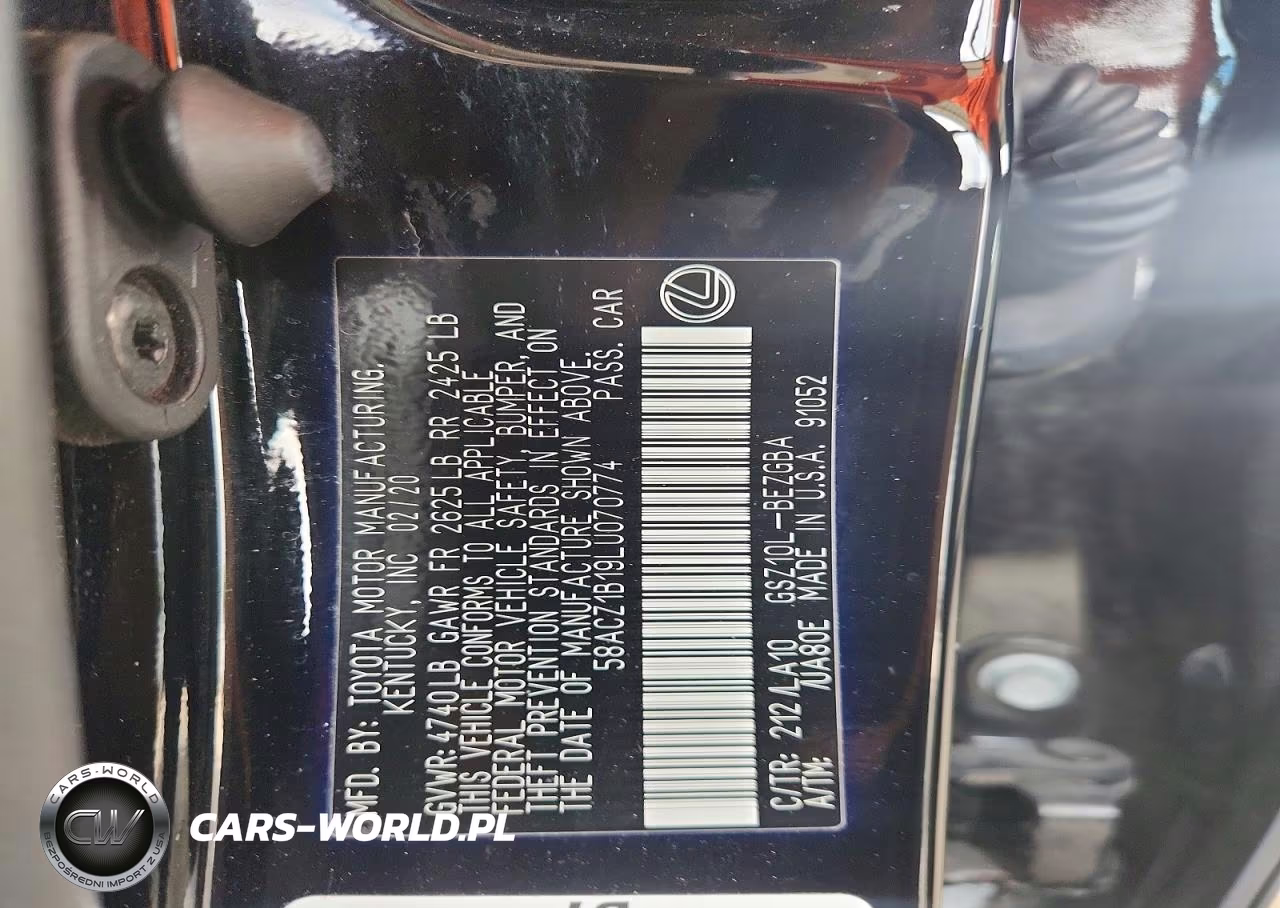 2020 Lexus Es 350 Base VIN:58ACZ1B19LU070774 - 13