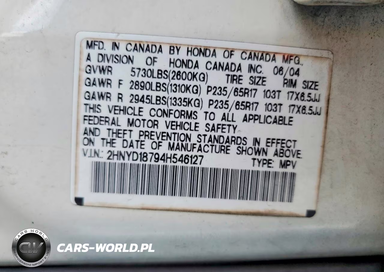 2004 Acura Mdx Touring VIN:2HNYD18794H546127 - 13