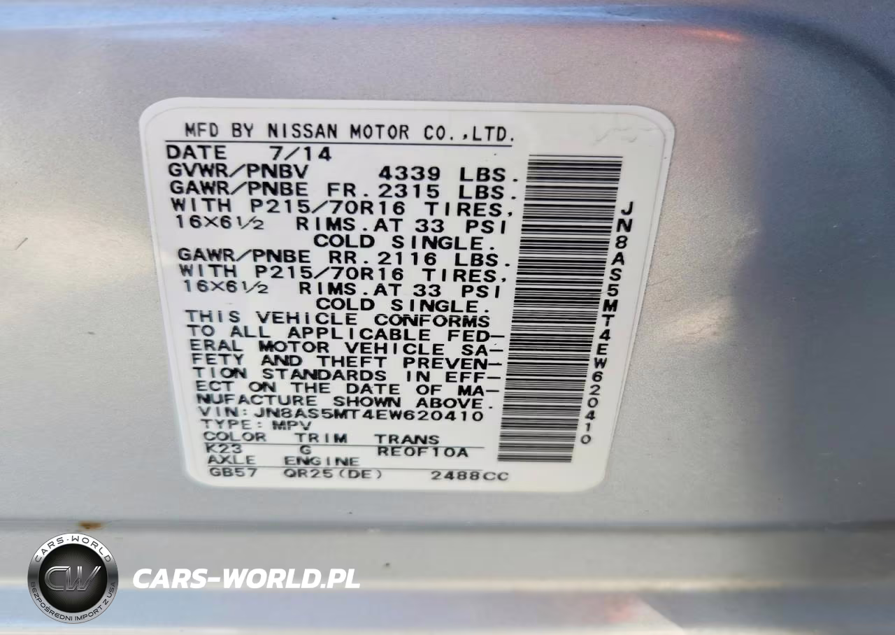 2014 Nissan Rogue Select S VIN:JN8AS5MT4EW620410 - 14