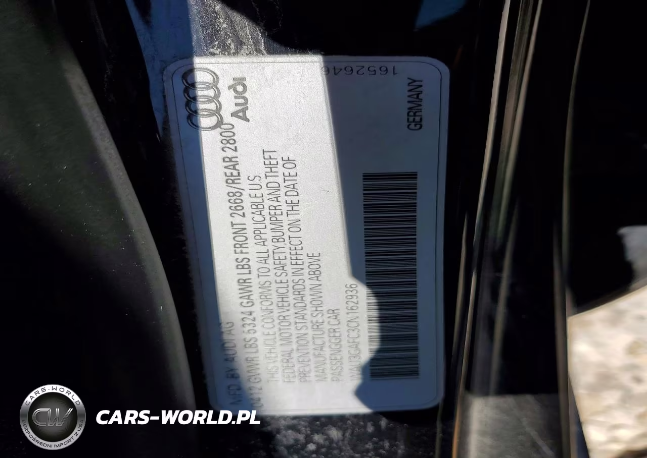 2012 Audi A7 Prestige VIN:WAU3GAFC3CN162936 - 12