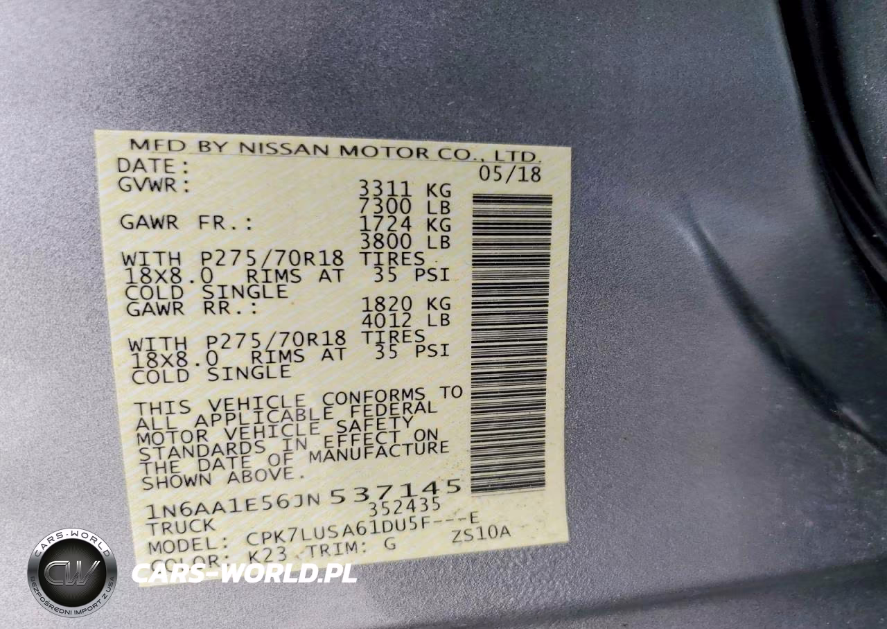 2018 Nissan Titan Sv-Sl-Pro-4X-Platinum Reserve VIN:1N6AA1E56JN537145 - 13