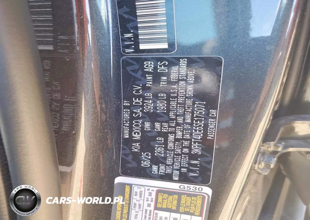 2025 Kia K4 Lx VIN:3KPFT4DE6SE175071 - 12