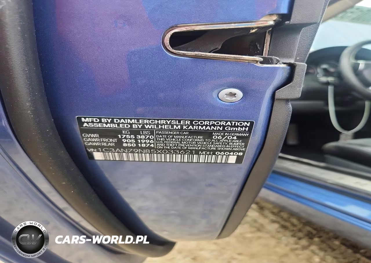 2005 Chrysler Crossfire Srt-6 VIN:1C3AN79N85X033621 - 12