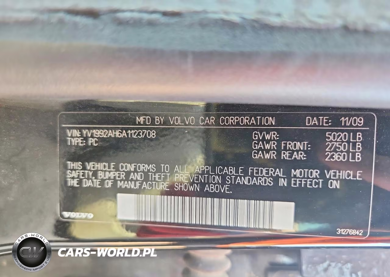 2010 Volvo S80 T6 VIN:YV1992AH6A1123708 - 12
