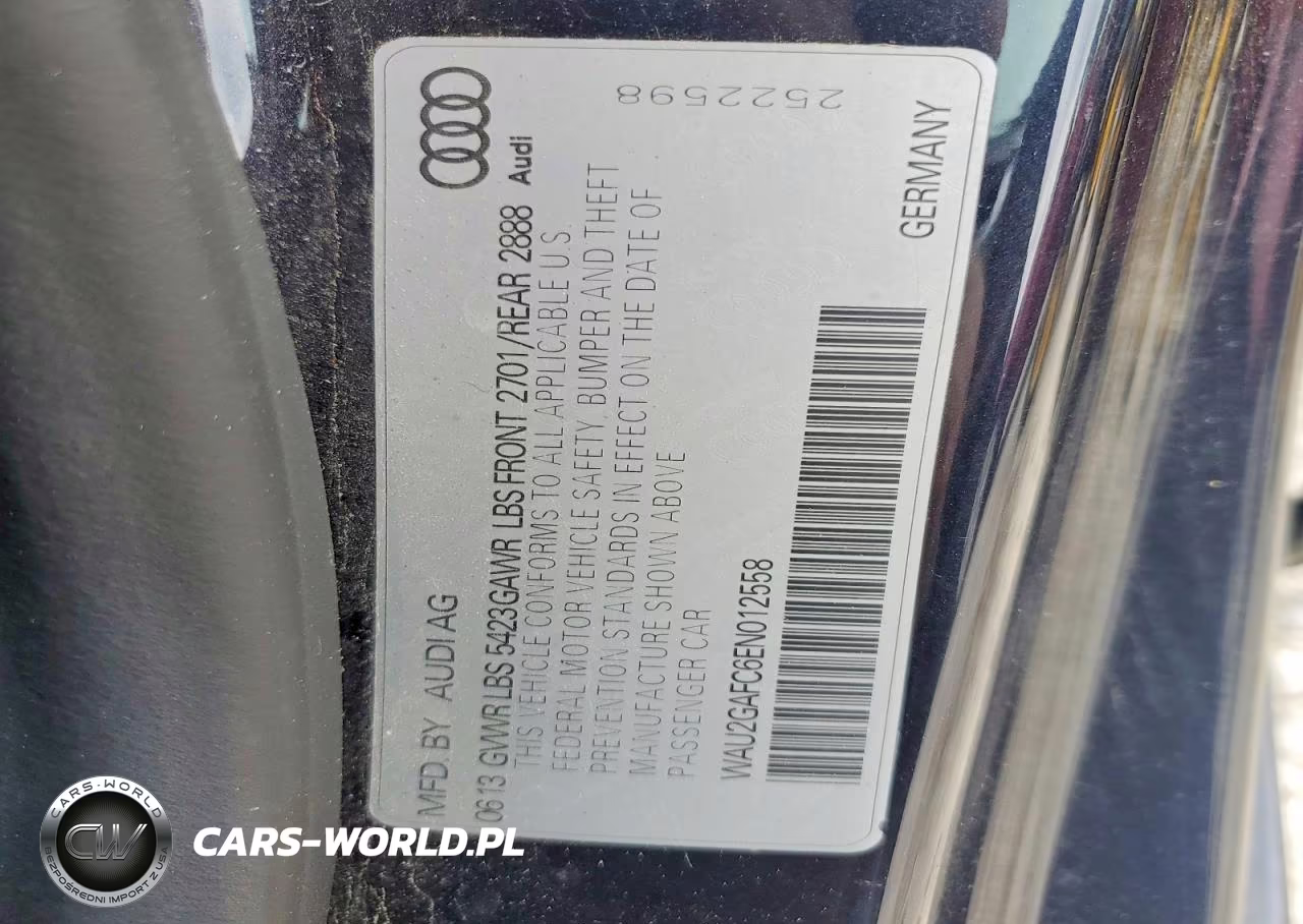 2014 Audi A7 Prestige VIN:WAU2GAFC6EN012558 - 12