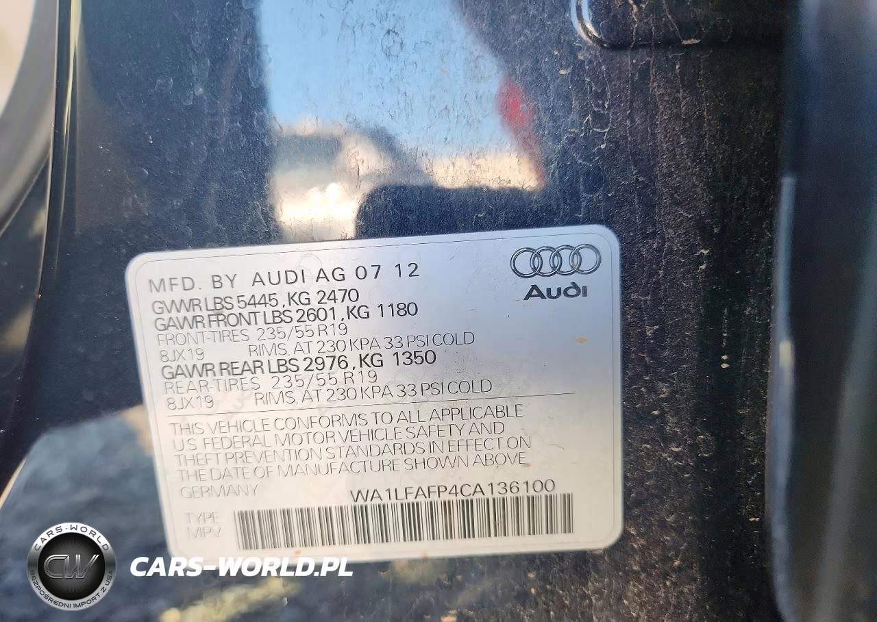 2012 Audi Q5 Premium Plus VIN:WA1LFAFP4CA136100 - 13
