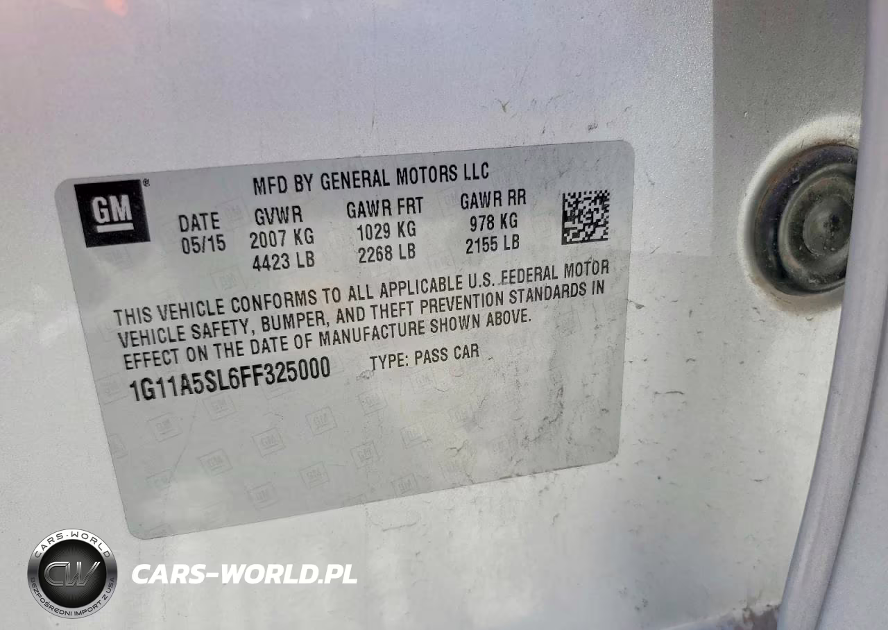 2015 Chevrolet Malibu Ls VIN:1G11A5SL6FF325000 - 13