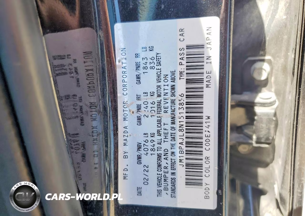 2022 Mazda 3 VIN:JM1BPAJL8N1513856 - 12