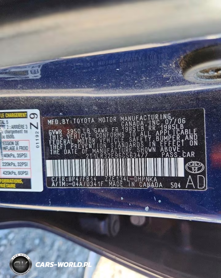 2006 Toyota Matrix Xr VIN:2T1LR32E96C563477 - 12