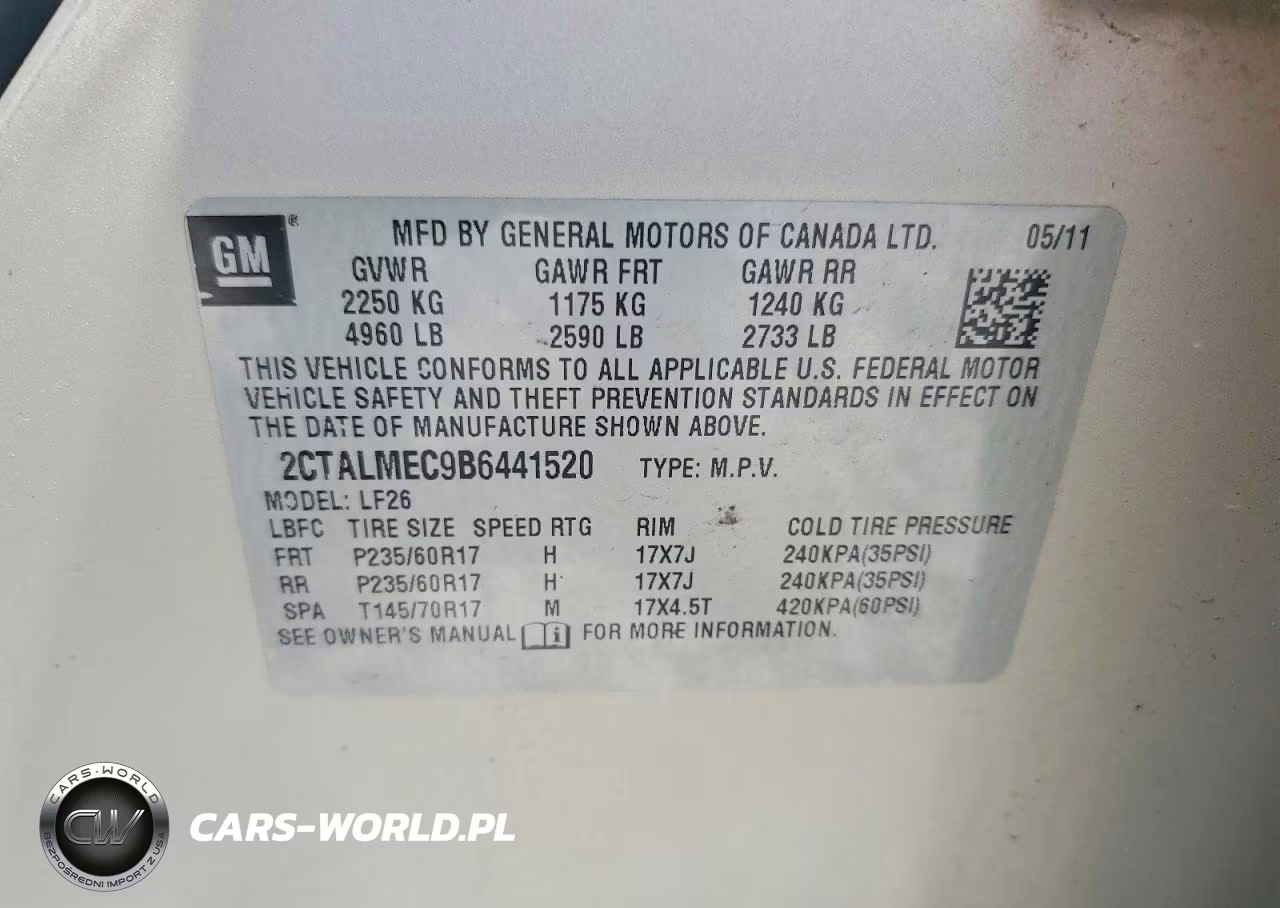 2011 GMC Terrain VIN:2CTALMEC9B6441520 - 13