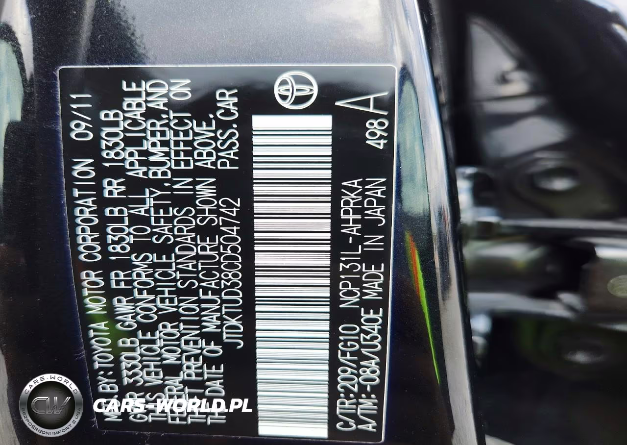 2012 Toyota Yaris 5-Door Le VIN:JTDKTUD38CD504742 - 12
