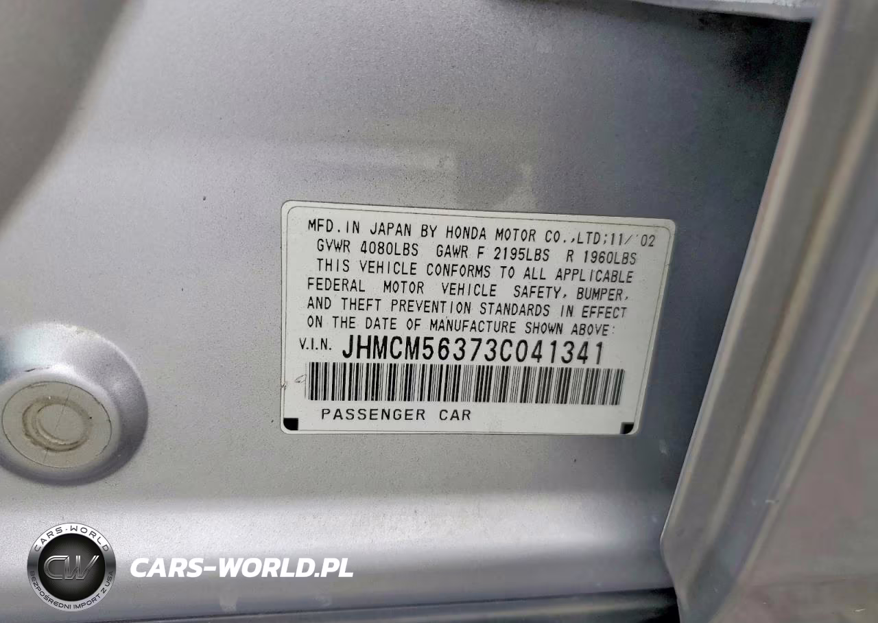 2003 Honda Accord Lx VIN:JHMCM56373C041341 - 13