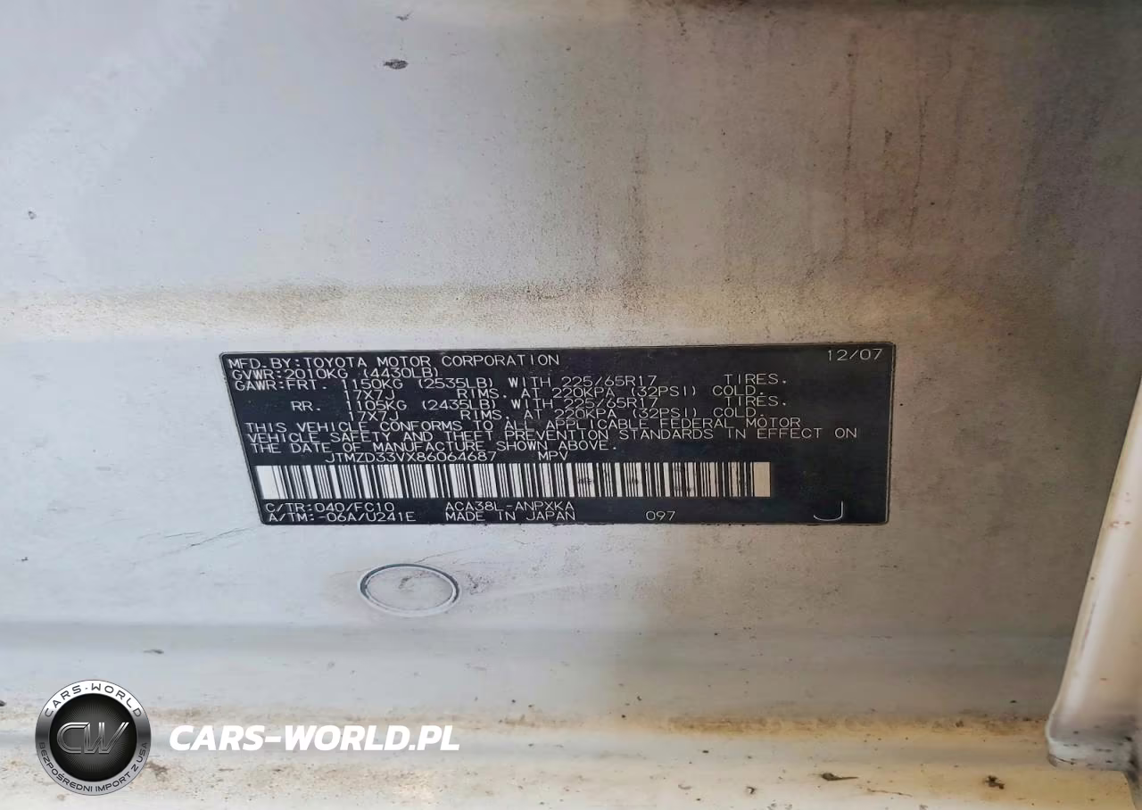2008 Toyota Rav4 Base VIN:JTMZD33VX86064687 - 13