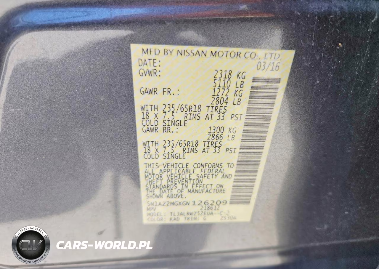 2016 Nissan Murano VIN:5N1AZ2MGXGN126209 - 14