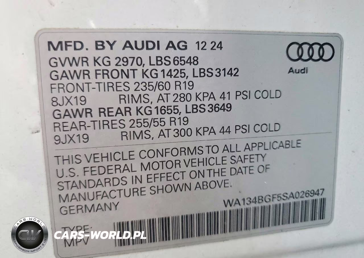 2025 Audi Q6 E-Tron Prestige VIN:WA134BGF5SA026947 - 13