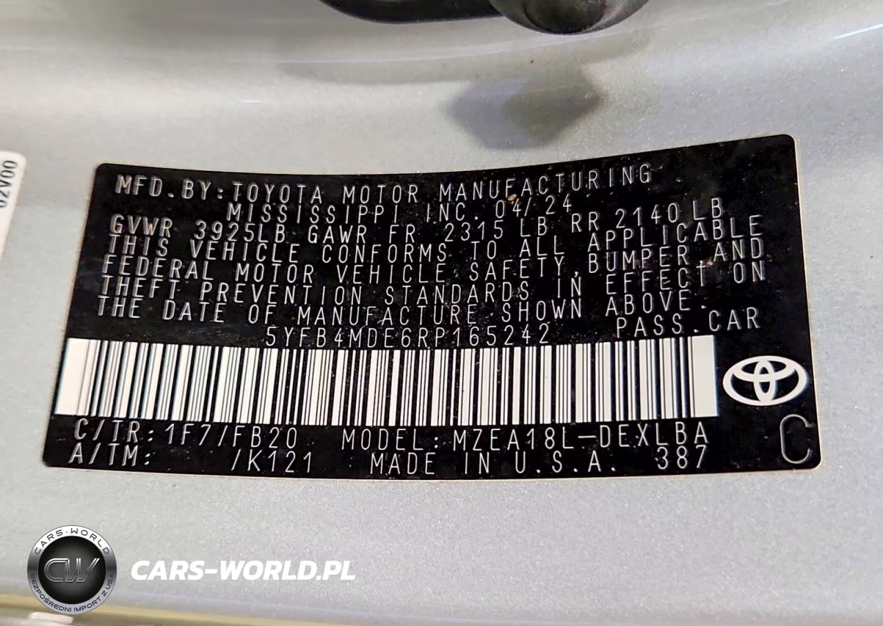 2024 Toyota Corolla Le VIN:5YFB4MDE6RP165242 - 12