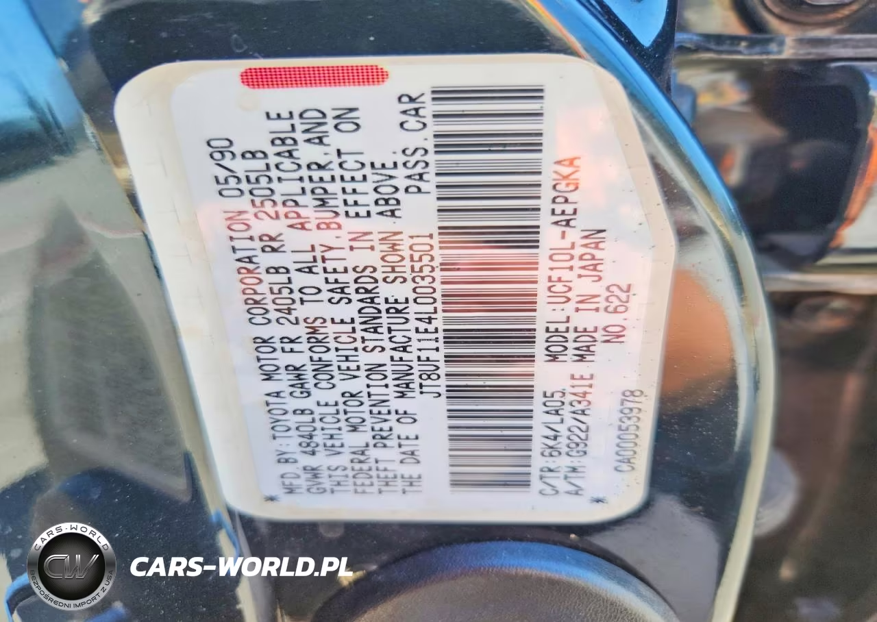 1990 Lexus Ls 400 VIN:JT8UF11E4L0035501 - 12