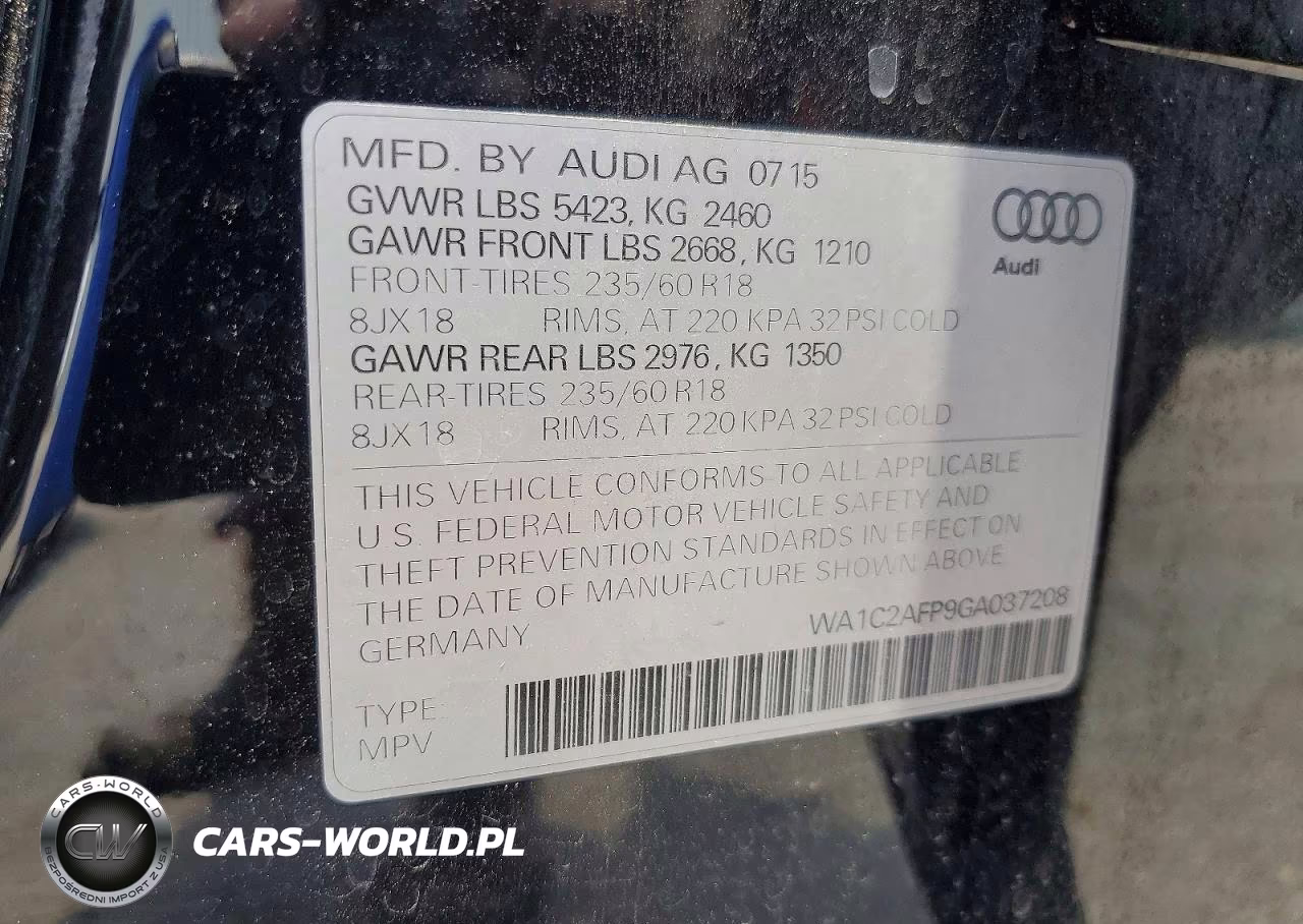 2016 Audi Q5 Premium VIN:WA1C2AFP9GA037208 - 14