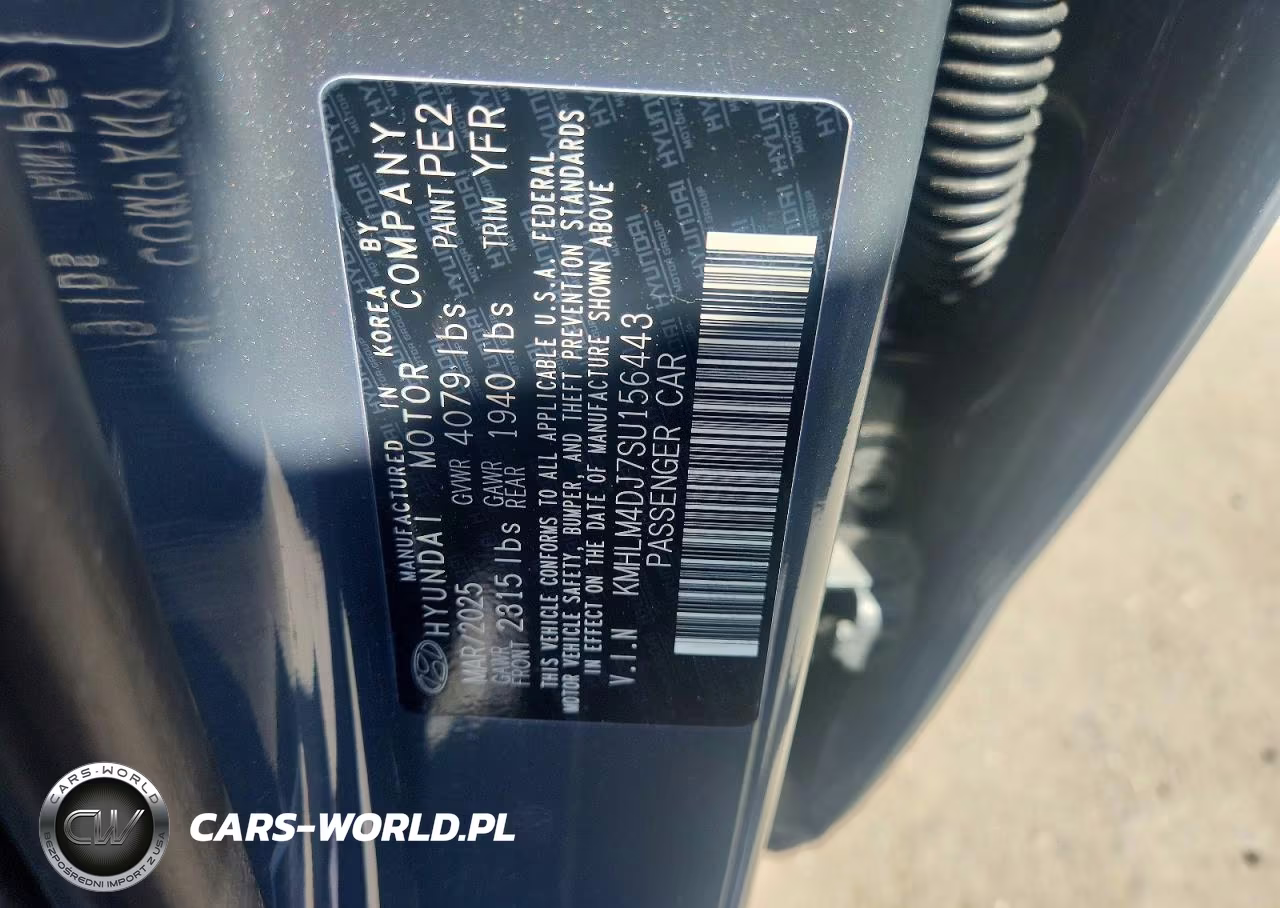 2025 Hyundai Elantra Hybrid Sel Sport VIN:KMHLM4DJ7SU156443 - 13