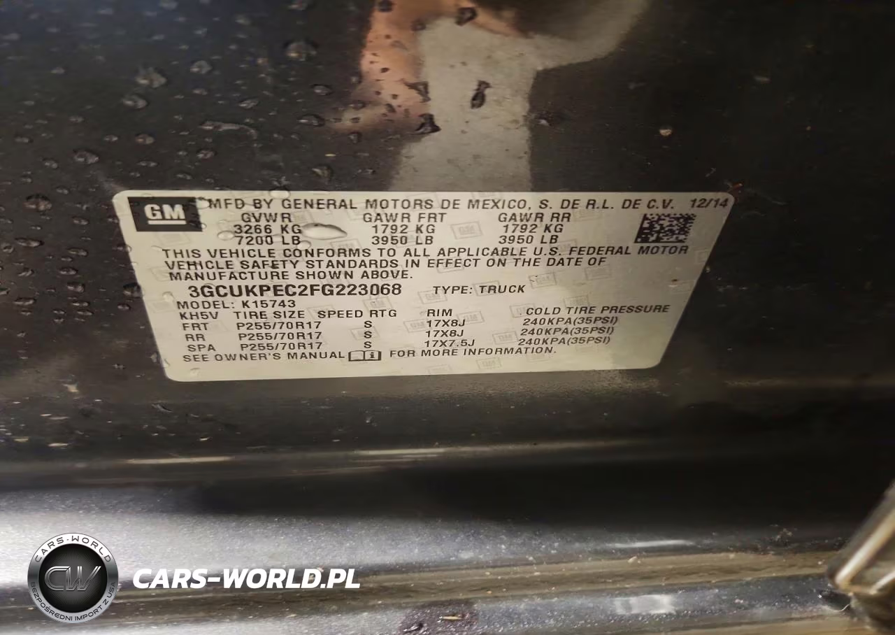 2015 Chevrolet Silverado K1500 VIN:3GCUKPEC2FG223068 - 12
