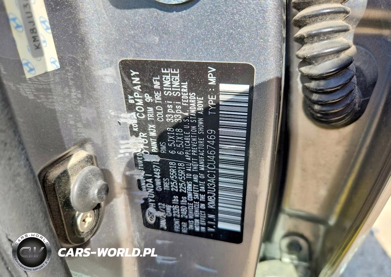 2012 Hyundai Tucson Limited VIN:KM8JU3AC1CU467469 - 12
