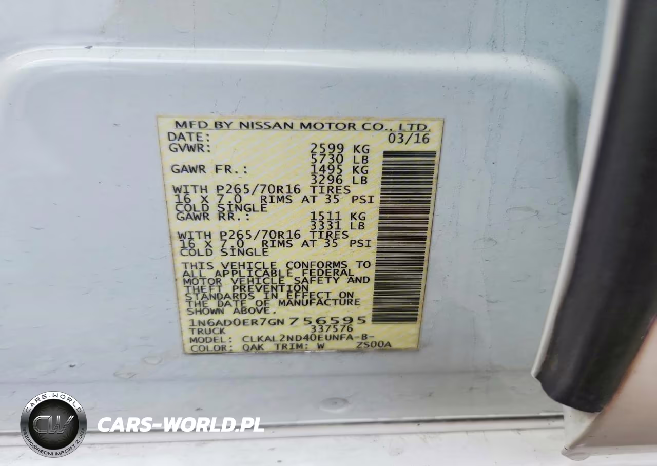 2016 Nissan Frontier Sv VIN:1N6AD0ER7GN756595 - 12