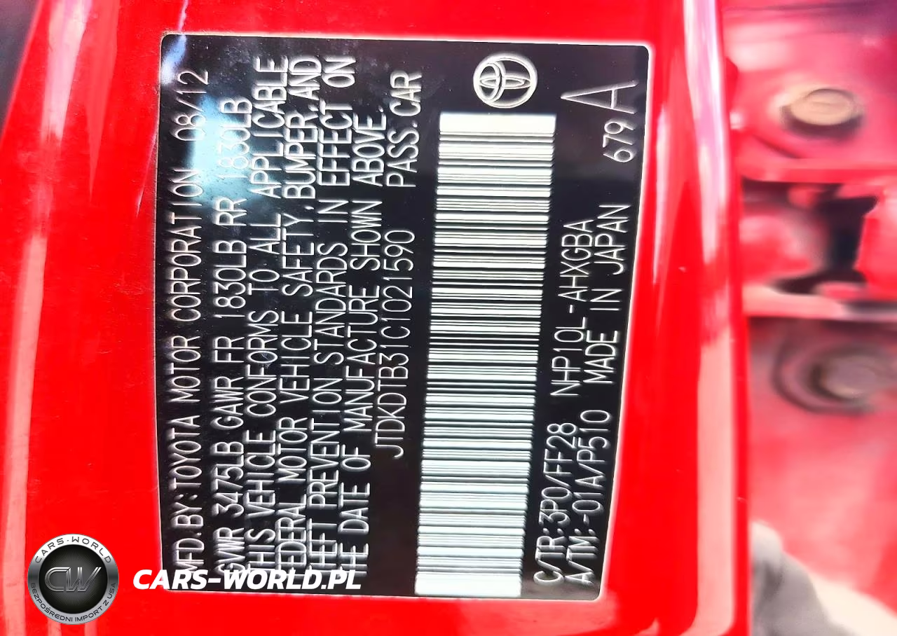 2012 Toyota Prius C Three VIN:JTDKDTB31C1021590 - 12