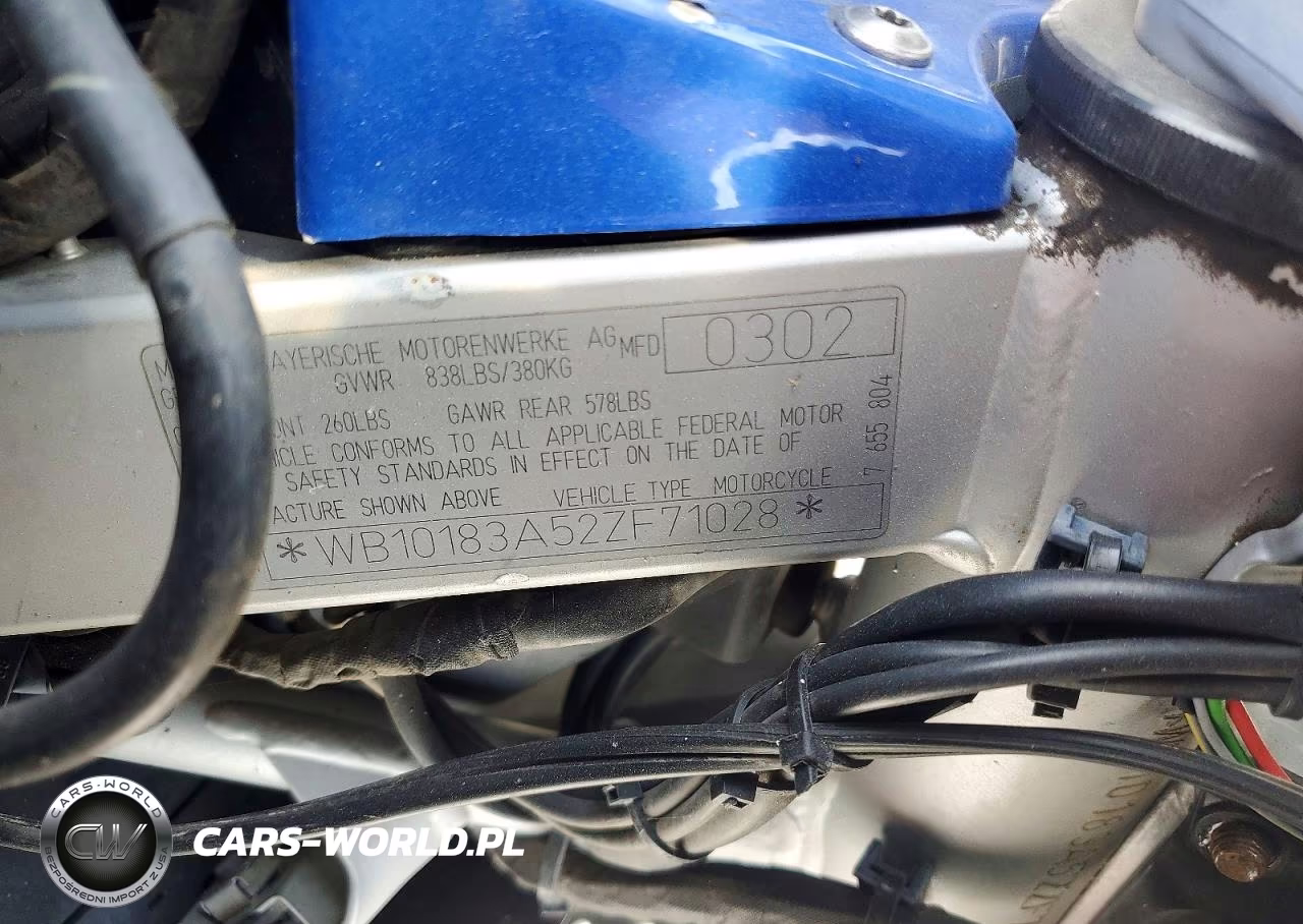 2002 BMW F650 Dakar VIN:WB10183A52ZF71028 - 8